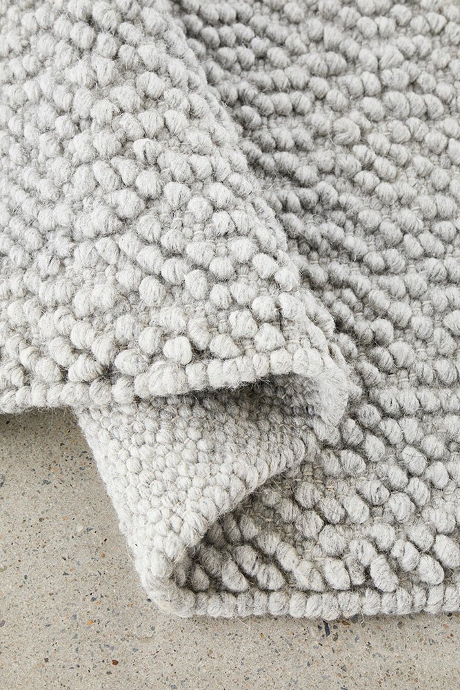 Boucle Grey Rug | Luxury home decor and furniture by Home Decor & Co