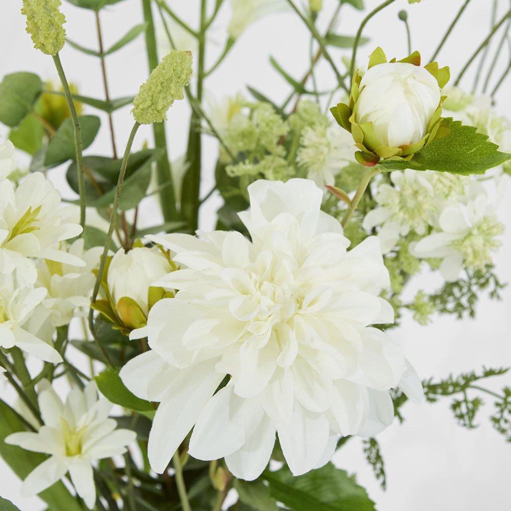 Dahlia Eucalyptus Mixed Arrangement in Vase 60cm | Luxury home decor and furniture by Home Decor & Co