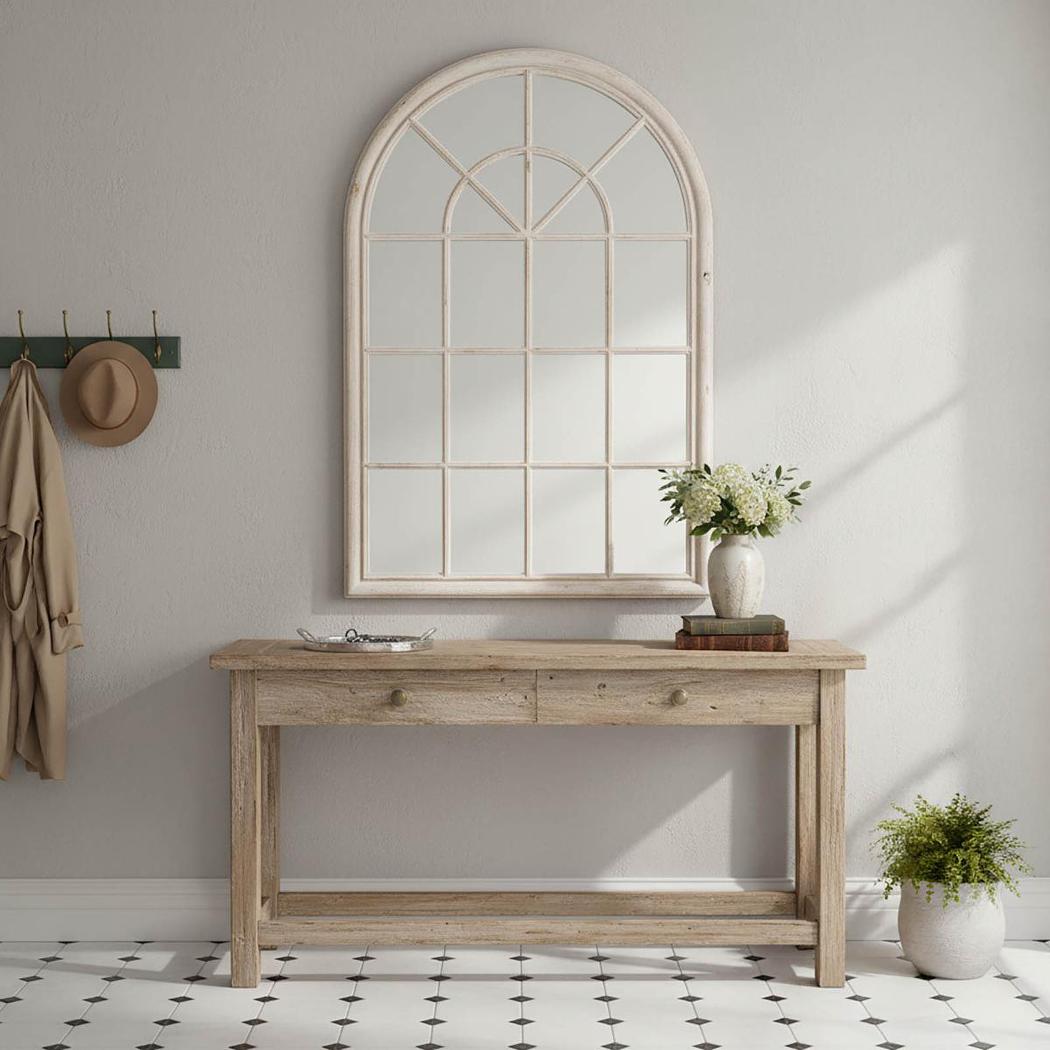 Hamptons Arched Mirror 1x1.5m Grey | Luxury home decor and furniture by Home Decor & Co