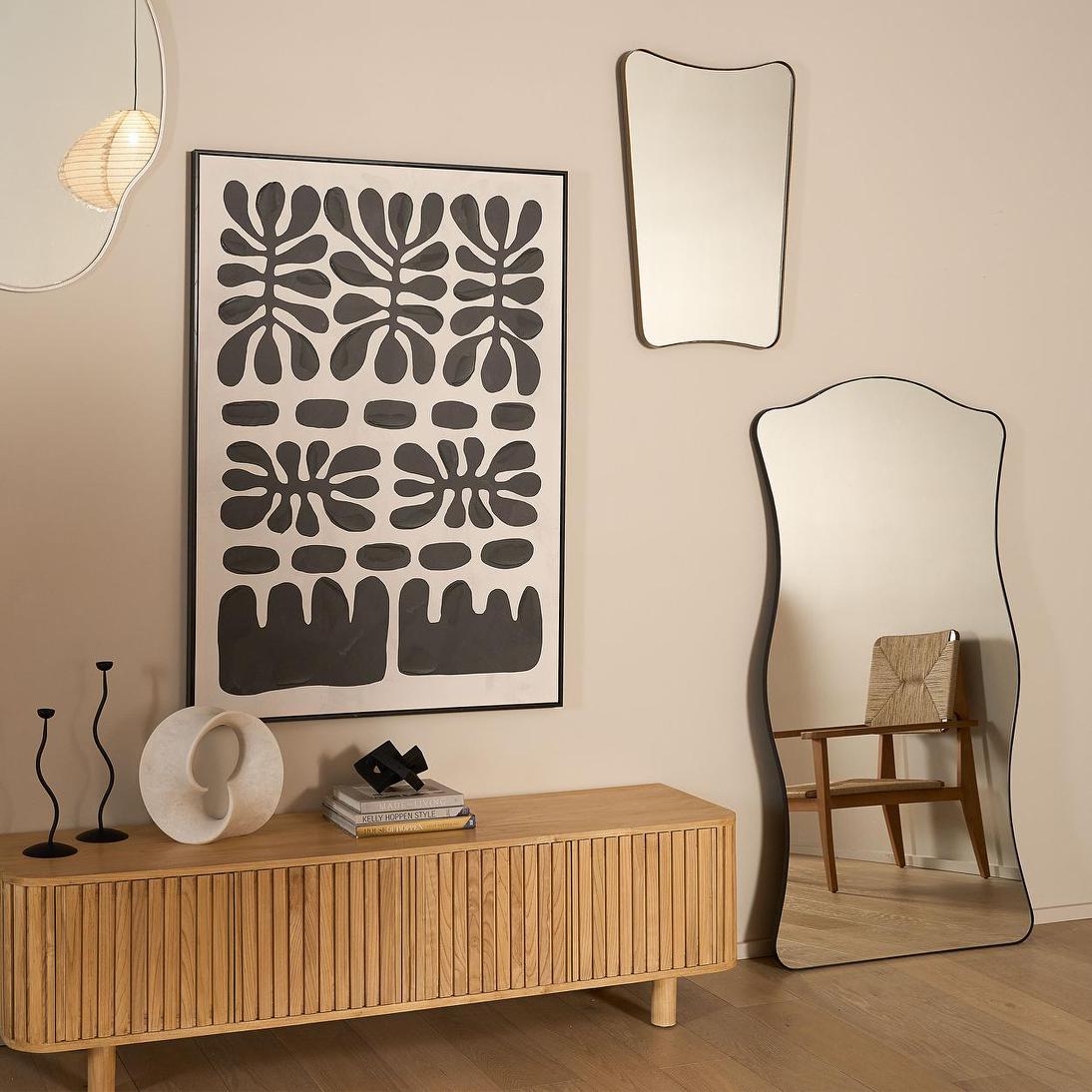 Bethany Floor Mirror Black | Luxury home decor and furniture by Home Decor & Co