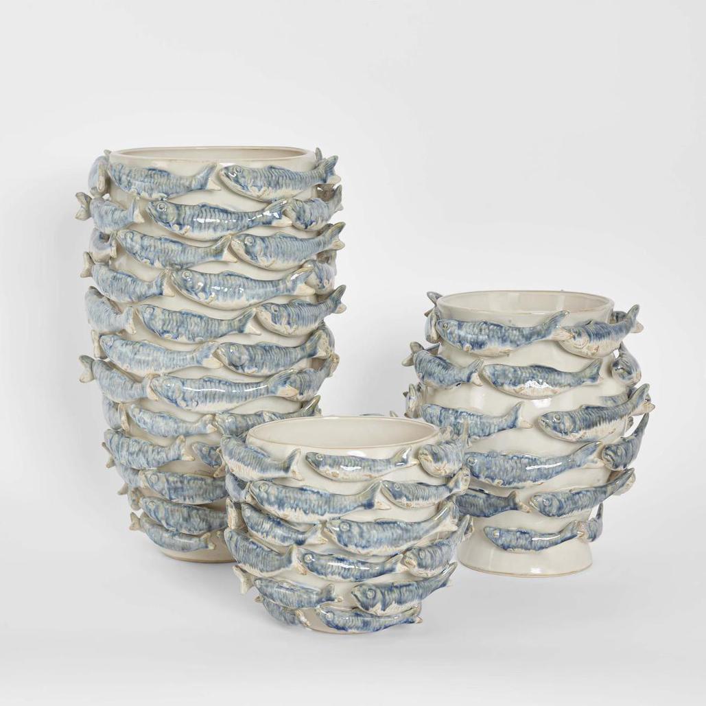 Reef Small Vase Blue & White