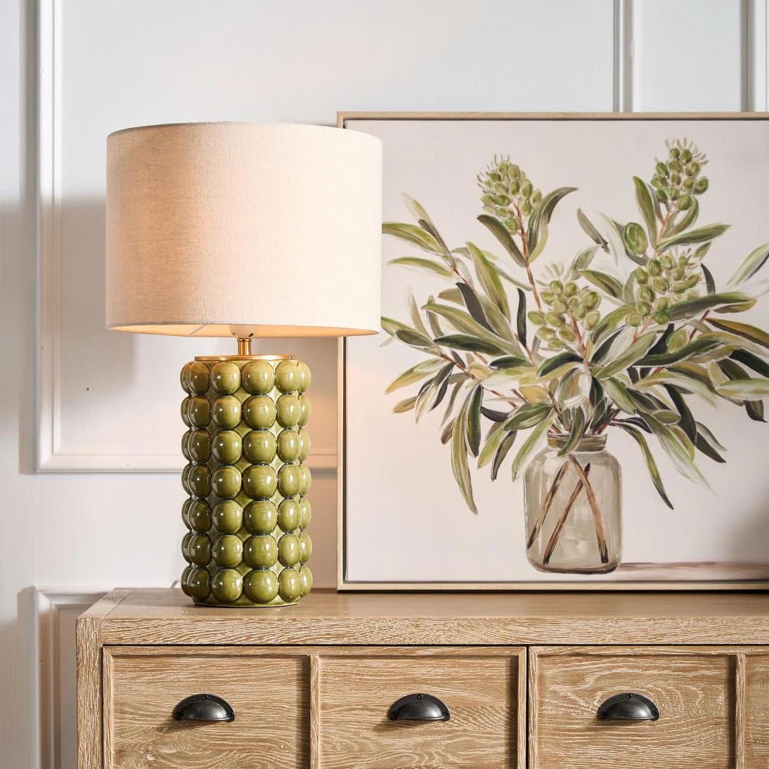 Condotti Green Table Lamp & Shade | Luxury home decor and furniture by Home Decor & Co