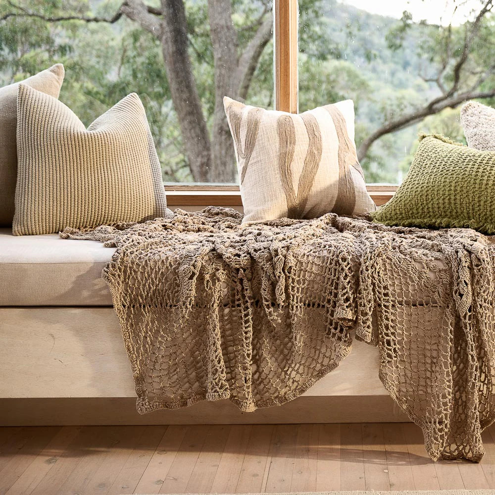 Zanth Cushion - Ivory/Natural