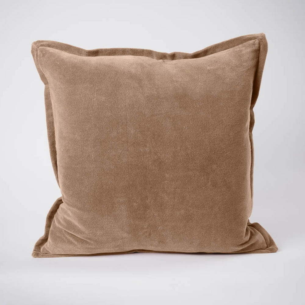 Evelyn Velvet Cushion - Natural | Luxury home decor and furniture by Home Decor & Co