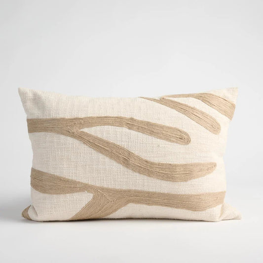 Zanth Cushion - Ivory/Natural | Luxury home decor and furniture by Home Decor & Co