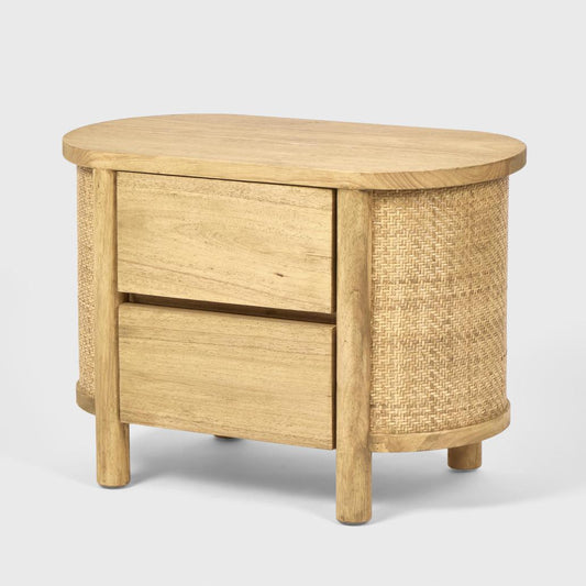 Coolum Bedside Table Natural | Luxury home decor and furniture by Home Decor & Co