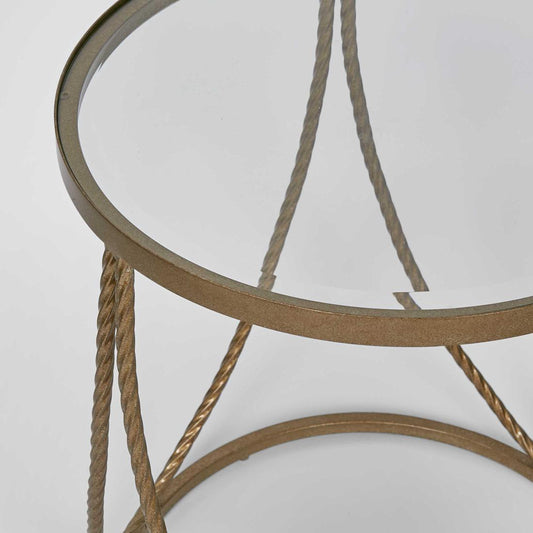Palais Round Side Table Gold | Luxury home decor and furniture by Home Decor & Co