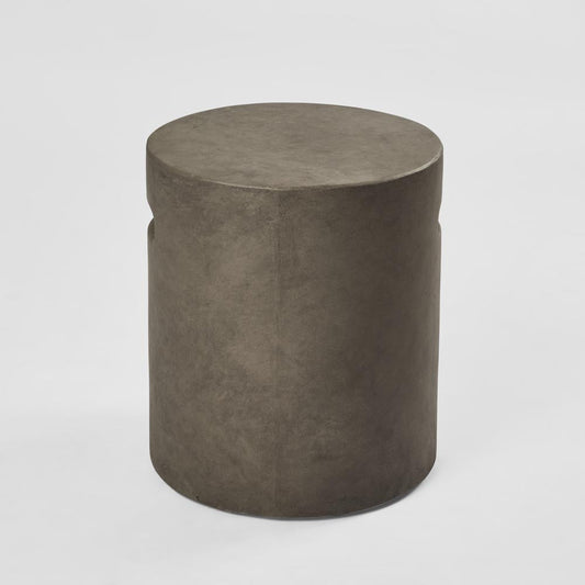 Leno Drum Stool Grey | Luxury home decor and furniture by Home Decor & Co