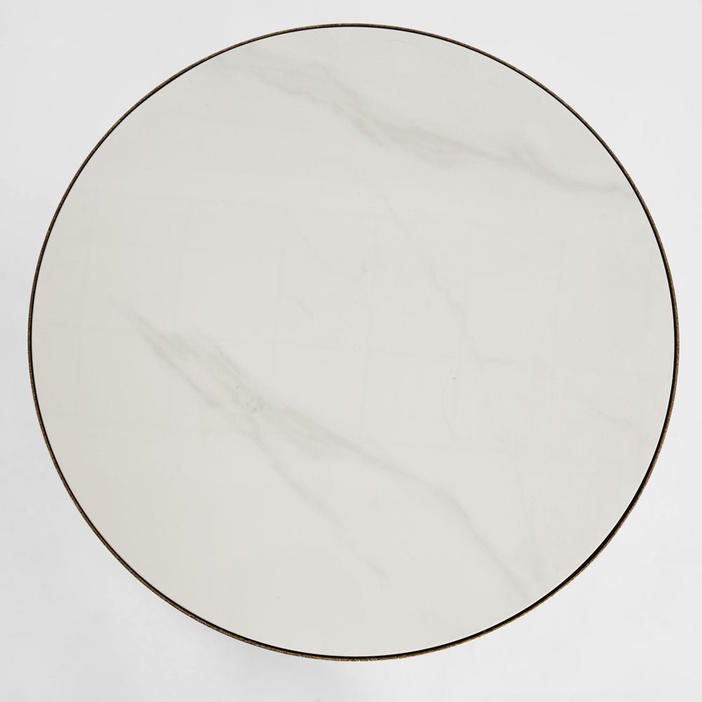 Palais Round Side Table Gold & Ceramic | Luxury home decor and furniture by Home Decor & Co