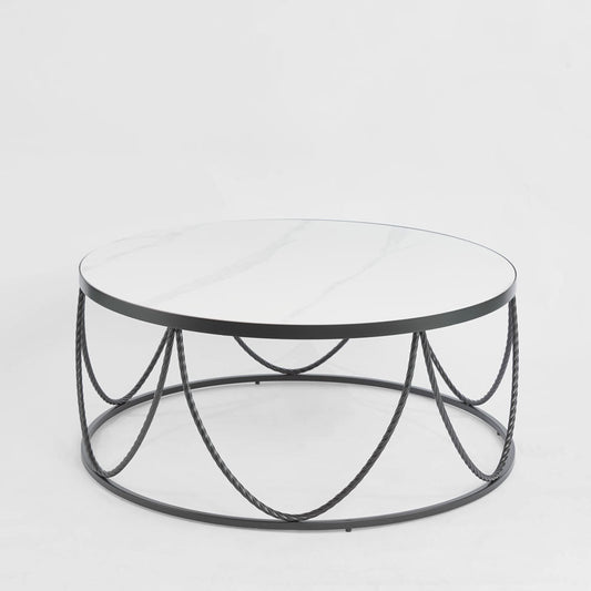 Palais Round Coffee Table Black & Ceramic | Luxury home decor and furniture by Home Decor & Co