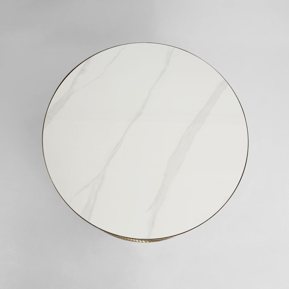 Palais Round Coffee Table Gold & Ceramic