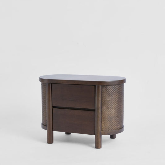 Coolum Bedside Table Dark Walnut | Luxury home decor and furniture by Home Decor & Co