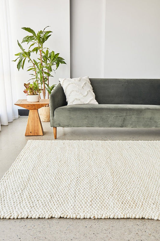 Hive White Rug, view 2