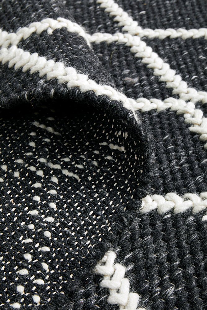 Huxley Black Rug | Luxury home decor and furniture by Home Decor & Co