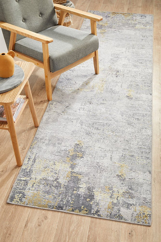 Illusions 156 Gold Runner Rug, view 2