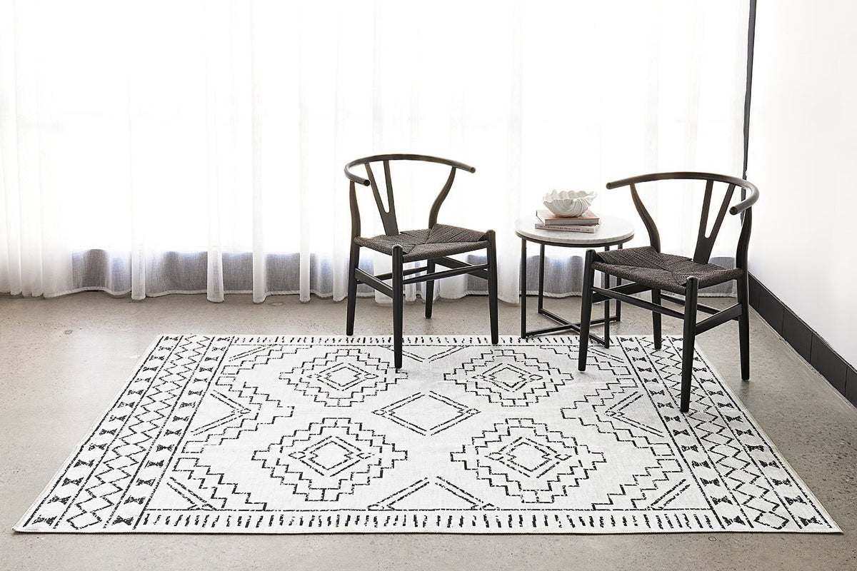Kindred Leeroy White Washable Rug | Luxury home decor and furniture by Home Decor & Co