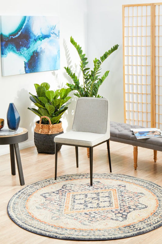 Legacy 863 Navy Round Rug, view 2