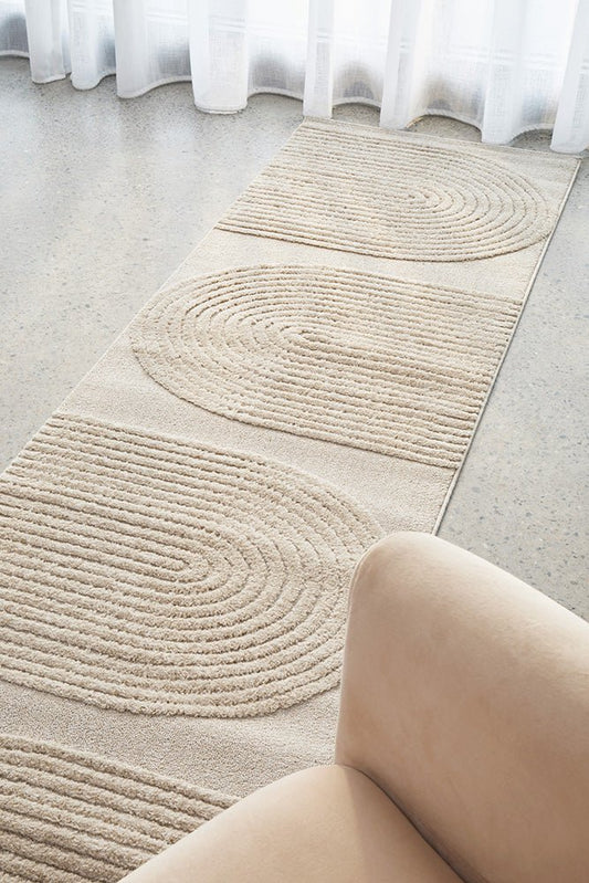 Lotus Abbey Beige Runner Rug, view 2
