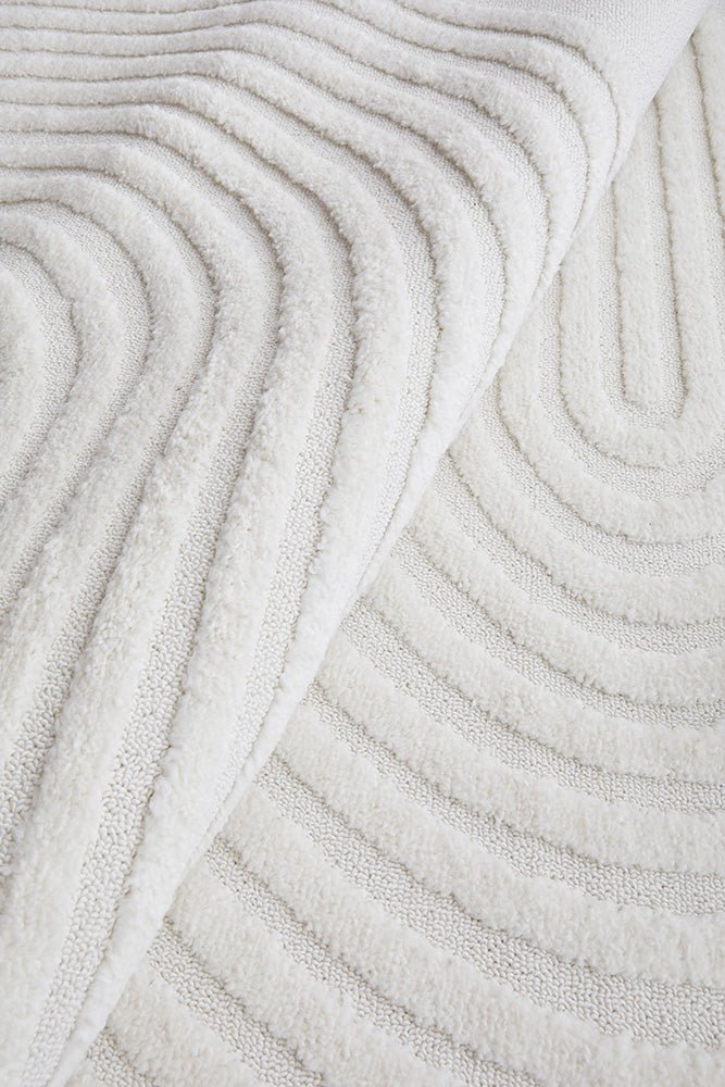 Lotus Abbey White Runner Rug | Luxury home decor and furniture by Home Decor & Co