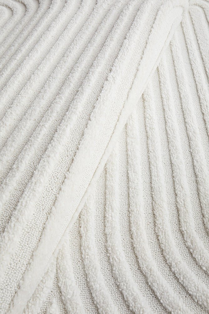 Lotus Carl White Runner Rug | Luxury home decor and furniture by Home Decor & Co