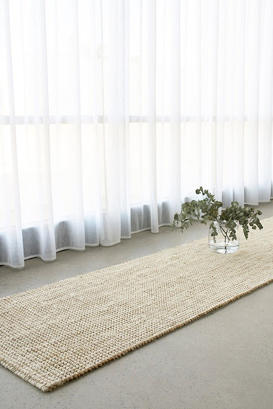 Madras Marlo White Runner Rug, view 2