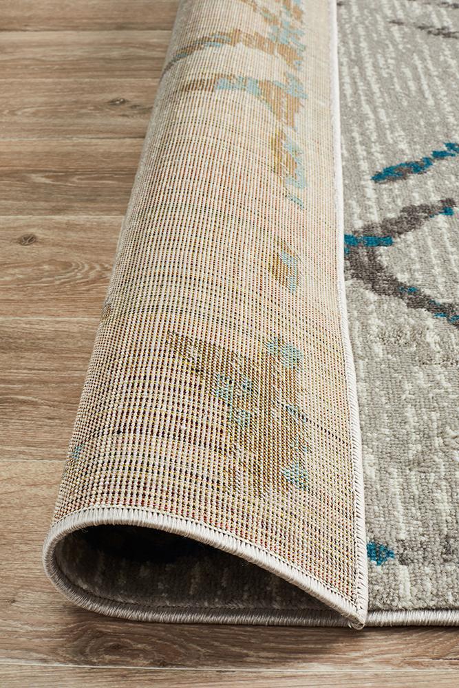 Kendall Contemporary Diamond Rug Grey Blue | Luxury home decor and furniture by Home Decor & Co