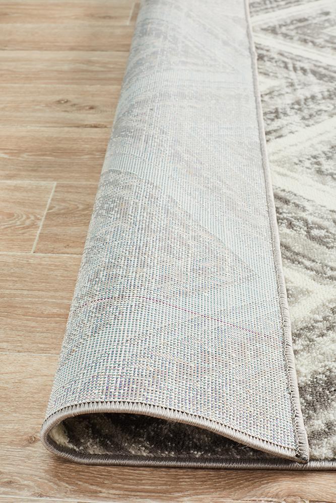 Sabrina Geo Diamonds Rug Silver Grey | Luxury home decor and furniture by Home Decor & Co
