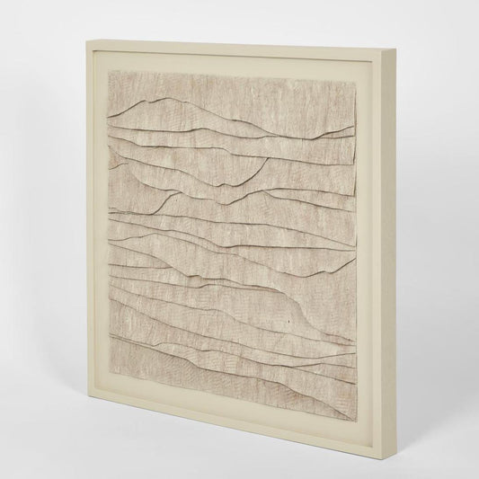 LADRAR Bark Wall Art Square Ecru | Luxury home decor and furniture by Home Decor & Co