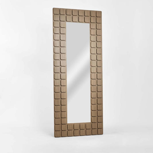 Porto Walnut Floor Mirror | Luxury home decor and furniture by Home Decor & Co