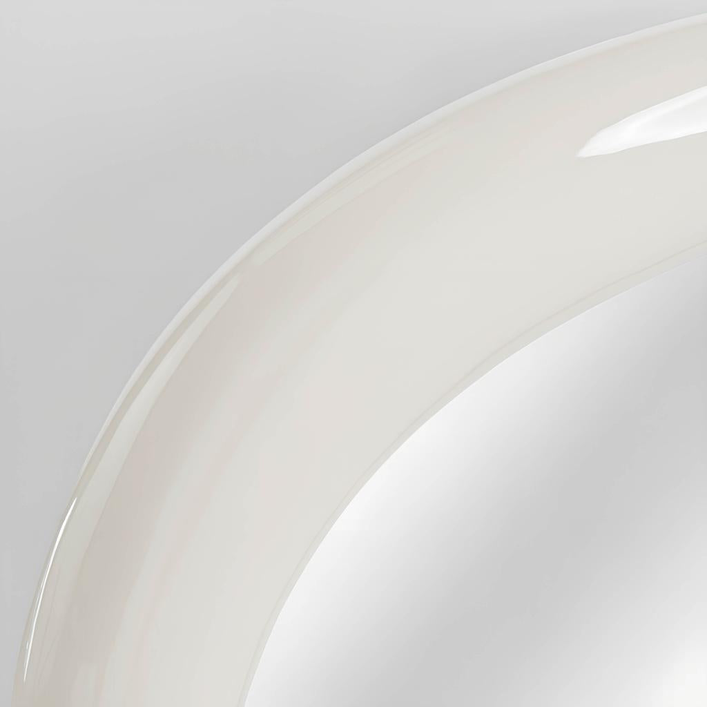 Sable Round Mirror 103cm High Gloss Off-White