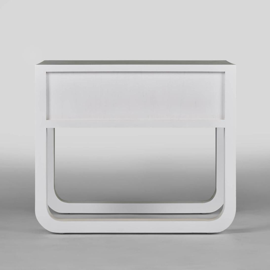 Norma Bedside Table White