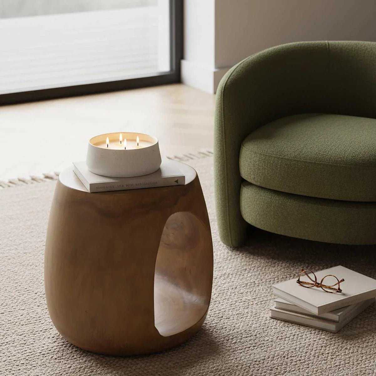 Cora Armchair Olive Boucle | Luxury home decor and furniture by Home Decor & Co
