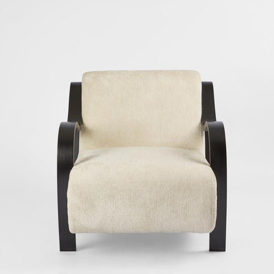 Apollo Armchair Ivory & Black | Luxury home decor and furniture by Home Decor & Co