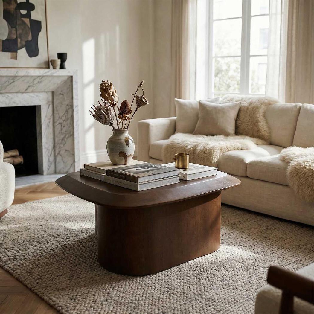 Monolith Coffee Table Small Dark Walnut | Luxury home decor and furniture by Home Decor & Co