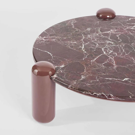 Nobo Coffee Table Large Matt Red Vein Marble/High Gloss | Luxury home decor and furniture by Home Decor & Co