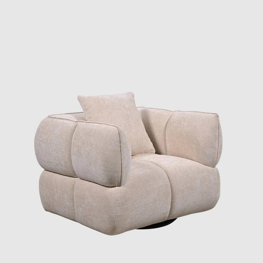 Piper Swivel Armchair Cream | Luxury home decor and furniture by Home Decor & Co