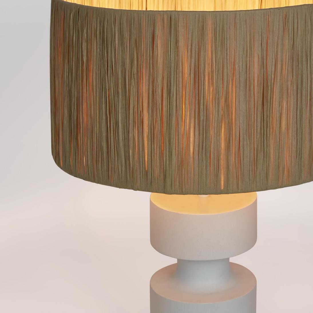Marni Lamp Small White with Raffia Shade | Luxury home decor and furniture by Home Decor & Co