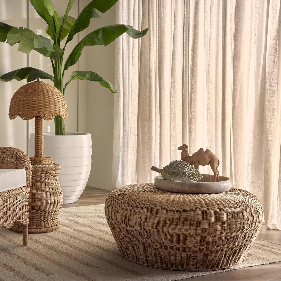 Long Island Rattan Coffee Table | Luxury home decor and furniture by Home Decor & Co