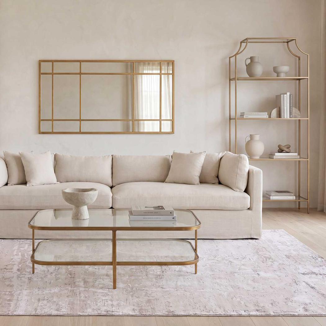 Lucia Gold Rimmed 15 Pane Mirror | Luxury home decor and furniture by Home Decor & Co