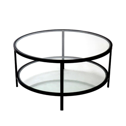 Palladium Black Iron & Glass Coffee Table | Luxury home decor and furniture by Home Decor & Co
