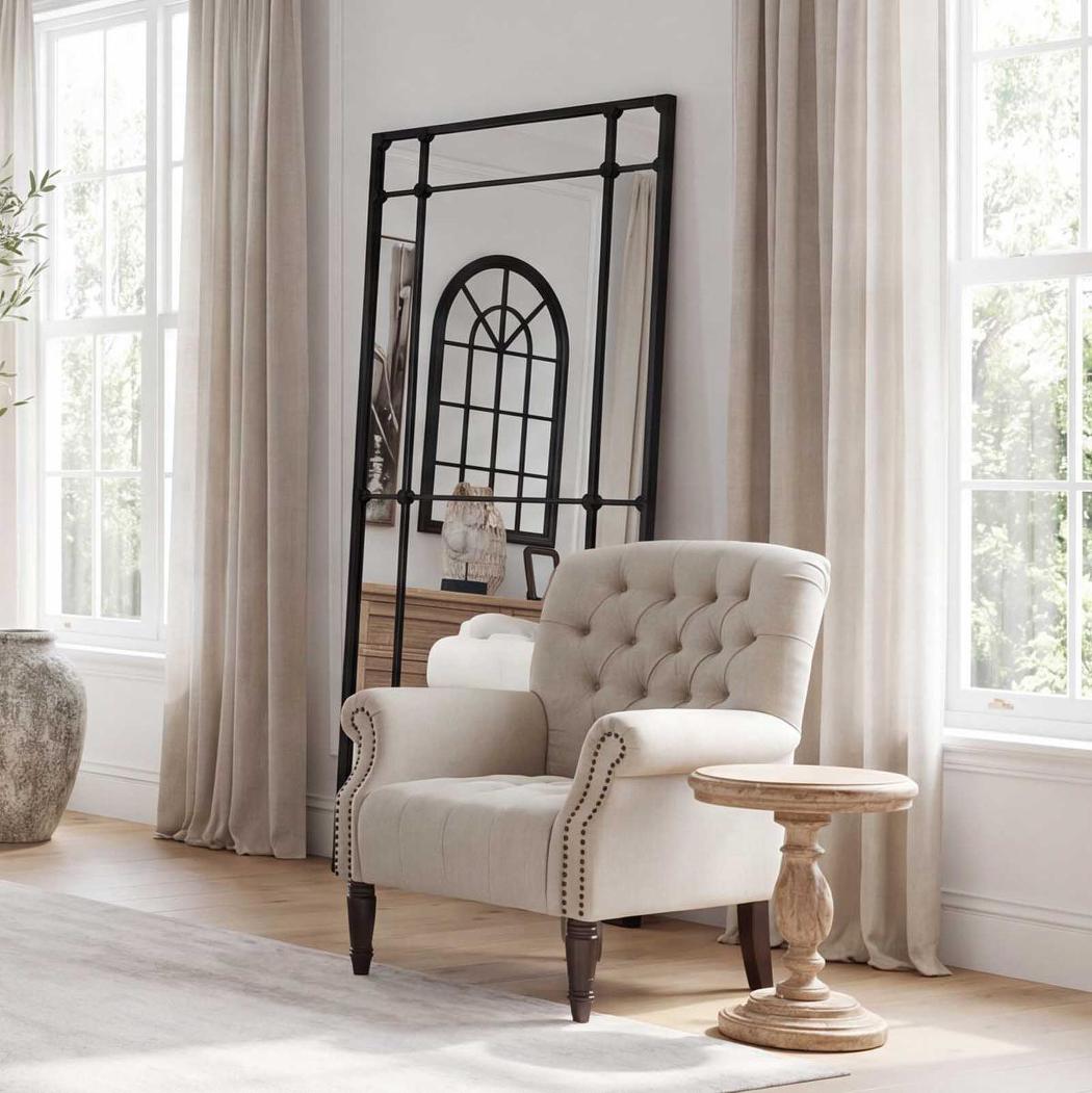 Morgan 12 Pane Rectangular Mirror Matt Black | Luxury home decor and furniture by Home Decor & Co