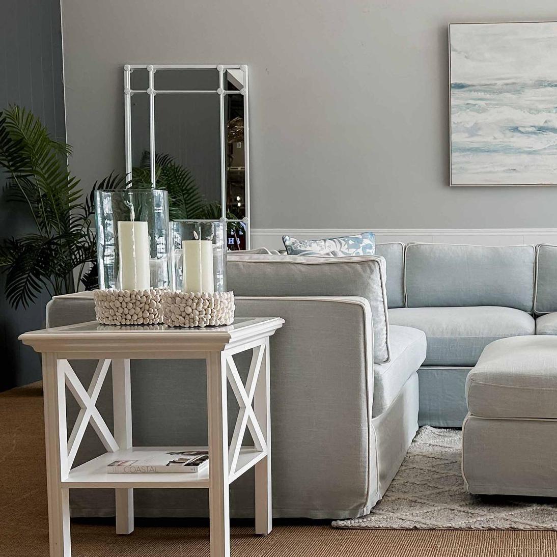 Rectangular 12 Pane Mirror White | Luxury home decor and furniture by Home Decor & Co