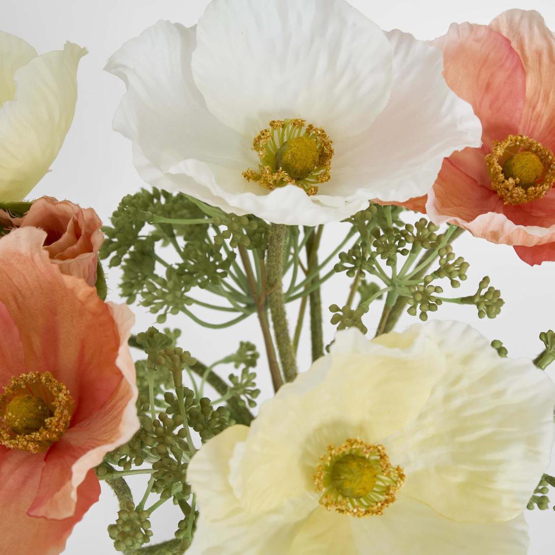 Poppy Arrangement in Vase 36cm | Luxury home decor and furniture by Home Decor & Co