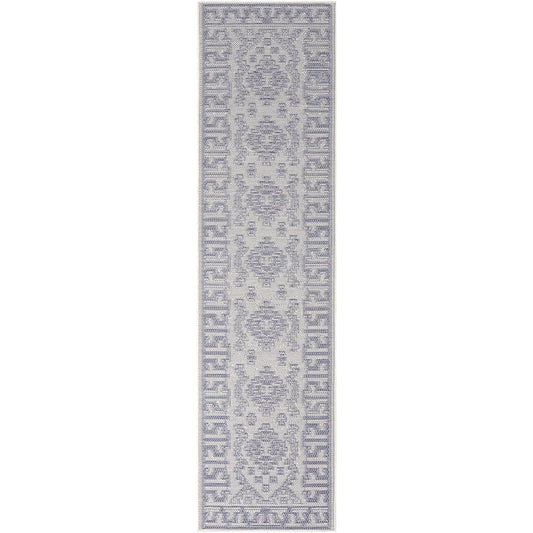 Patio Kuza Blue Runner Rug, view 2