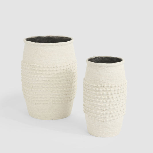 Adelina Set of 2 Planters White, view 2