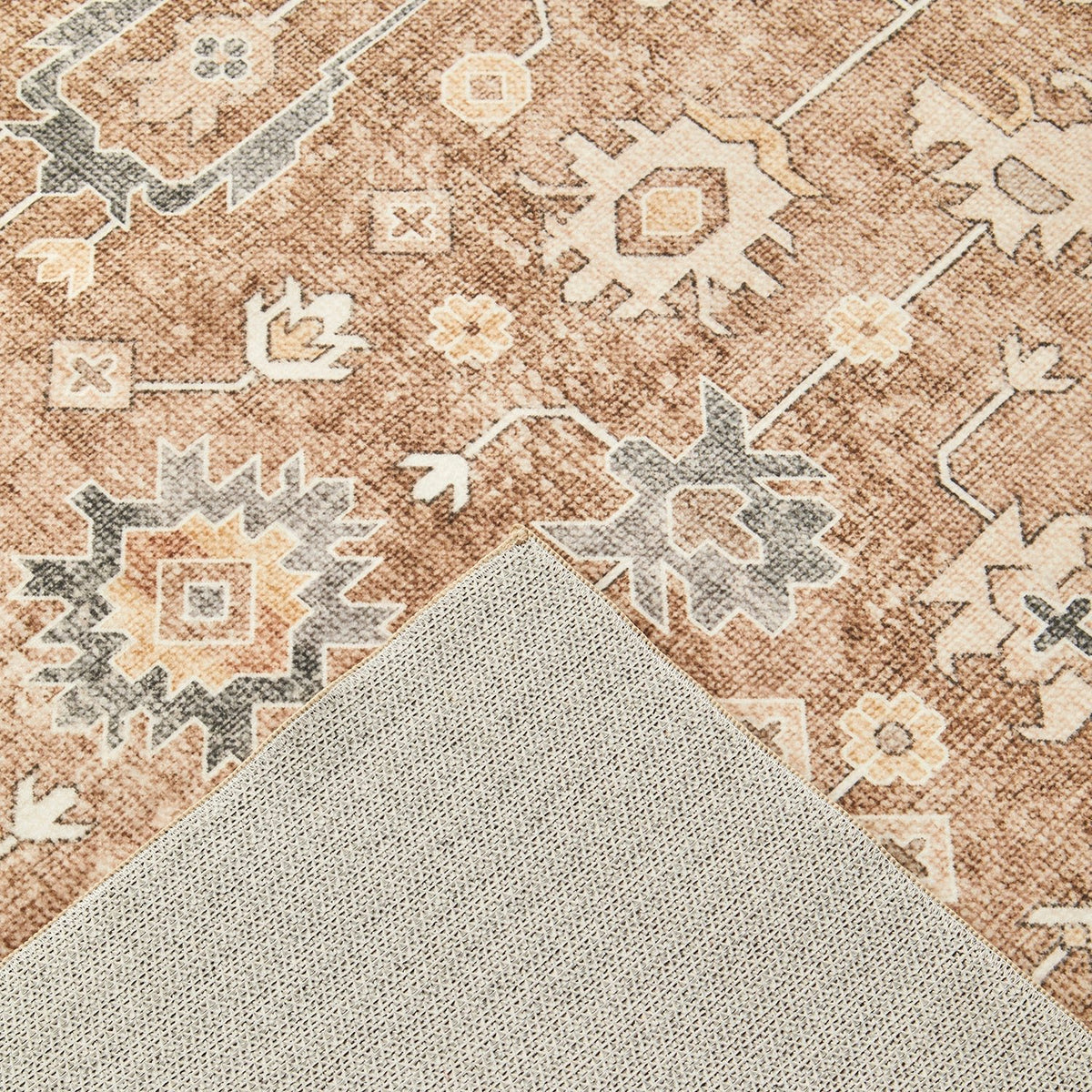 Revive Enzo Brown Washable Rug | Luxury home decor and furniture by Home Decor & Co