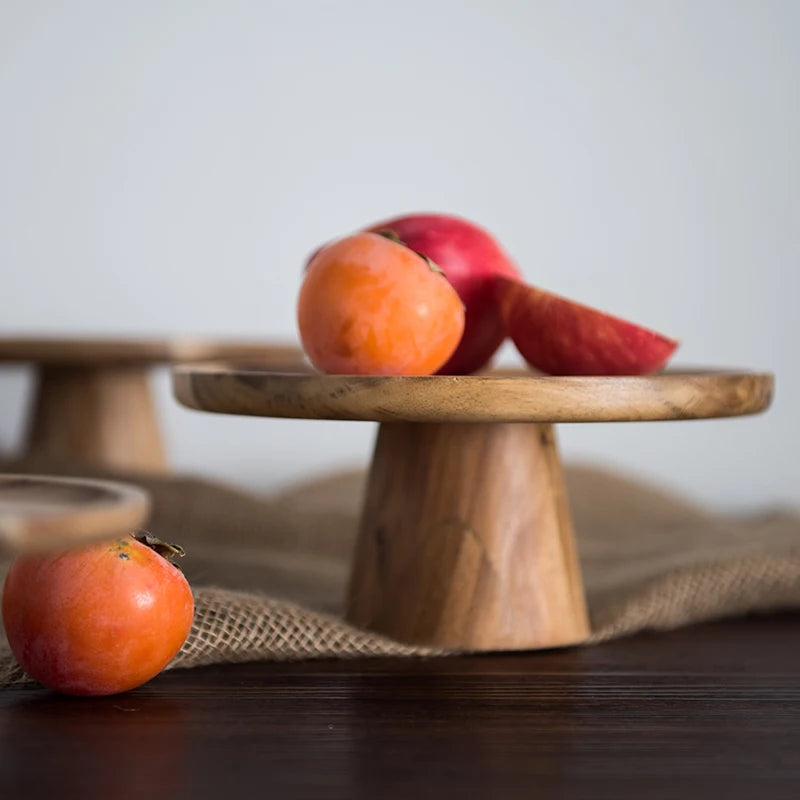 Elevated Natural Wooden Stand – Dessert & Serving Tray