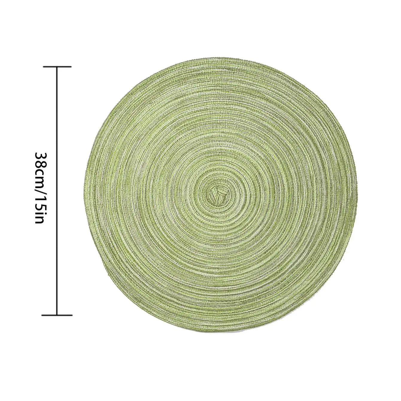 Set of 4 Handmade Round Woven Placemats – 15 Inch Dining Table Mats