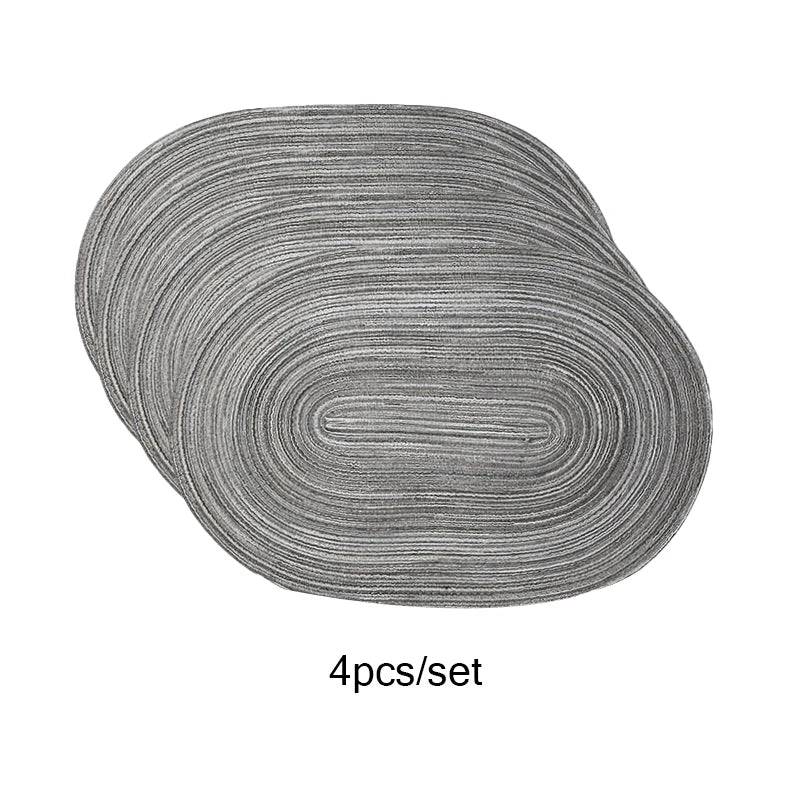 Set of 4 – Heat Resistant Washable Dining Table Mats, Non-Slip Mixed Colour Design