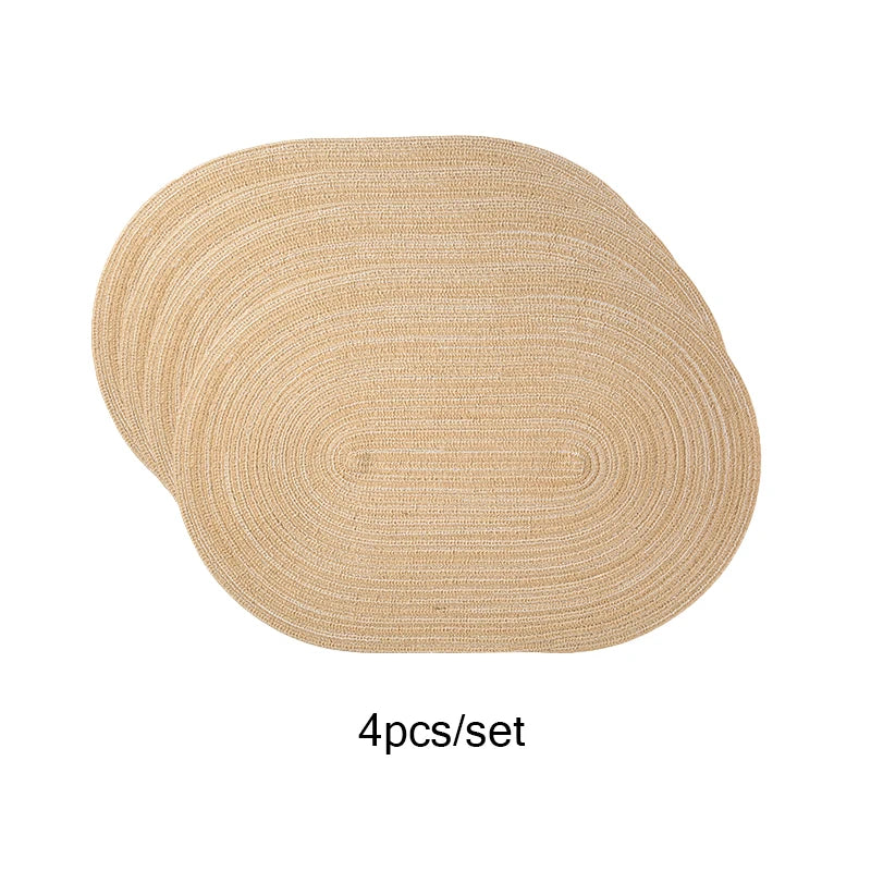 Set of 4 – Heat Resistant Washable Dining Table Mats, Non-Slip Mixed Colour Design